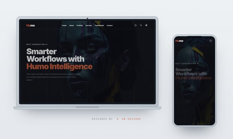 Humo — HTML-Website-Template für KI