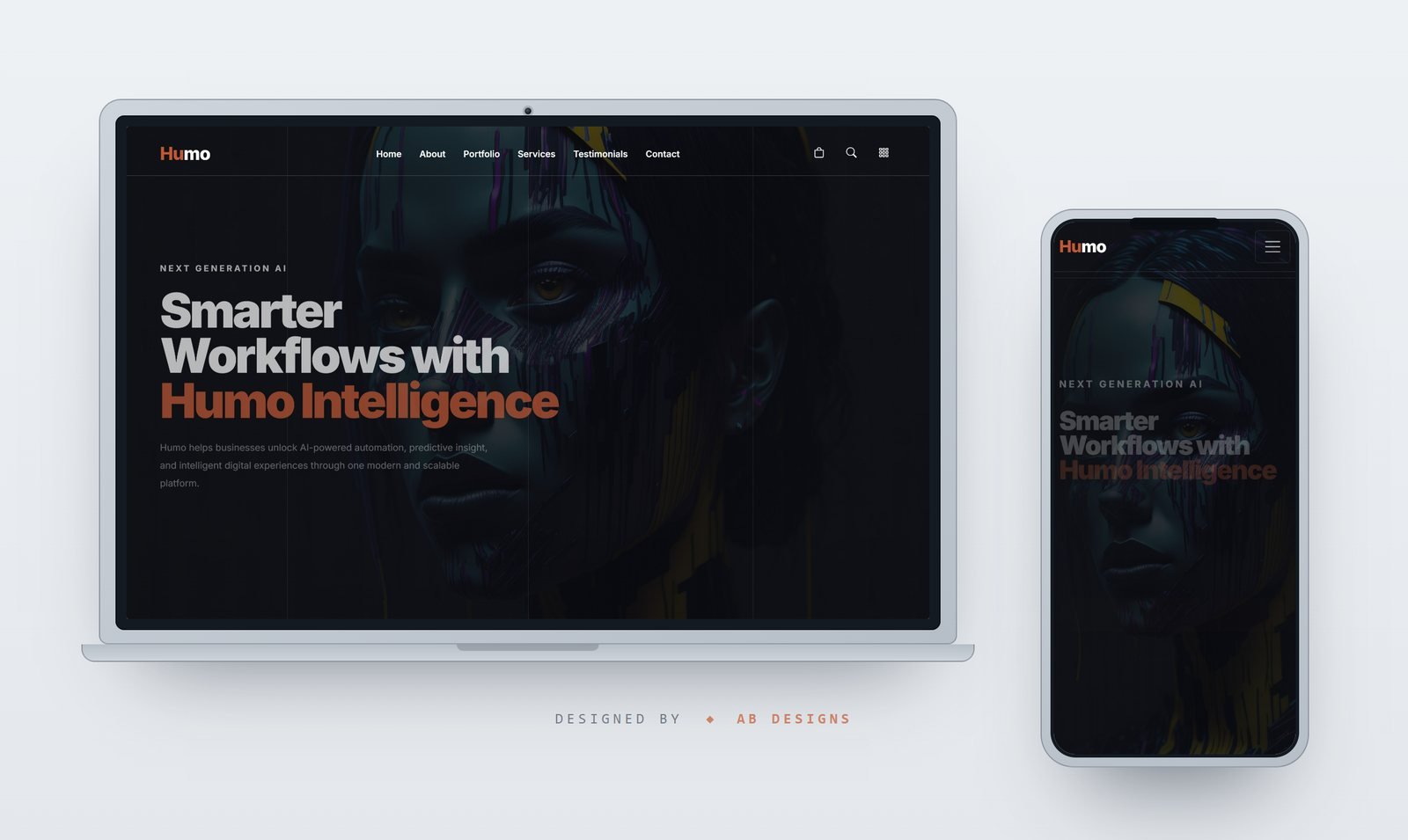Humo — HTML-Website-Template für KI