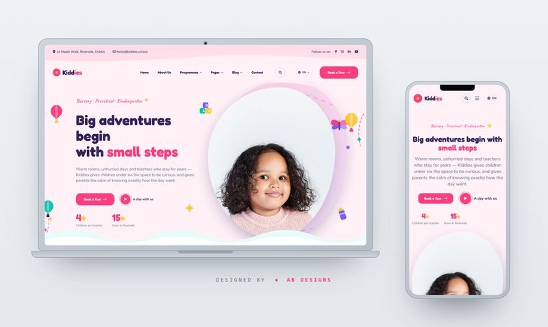 Kiddies — HTML-Template für Krippe, Vorschule & Kindergarten