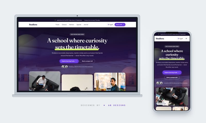 Studiora — Zweisprachiges Template für Schule & Lernstudio