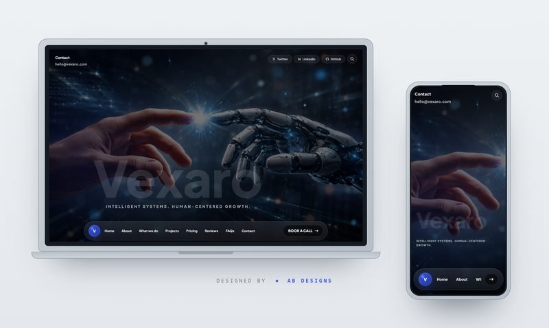 Vexaro — HTML-Website-Template für KI