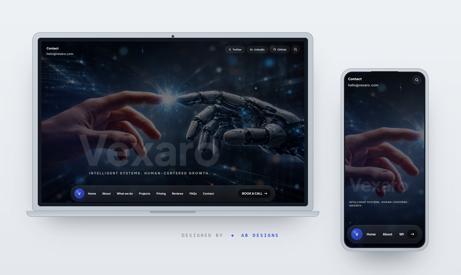 Vexaro — قالب موقع HTML للذكاء الاصطناعي